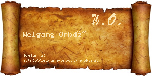 Weigang Orbó névjegykártya